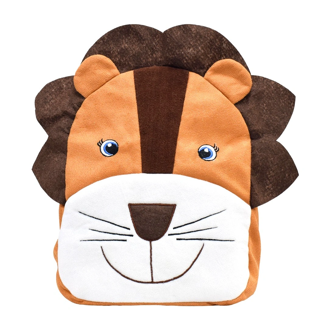 Ultra Lion Brown Kids Plush Velvet Cartoon Animal School Backpack 14 Inch