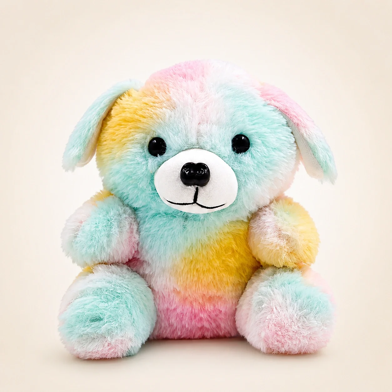 Ultra Rainbow Dog Soft Plush Kids Animal Toy 7 Inch Multicolor
